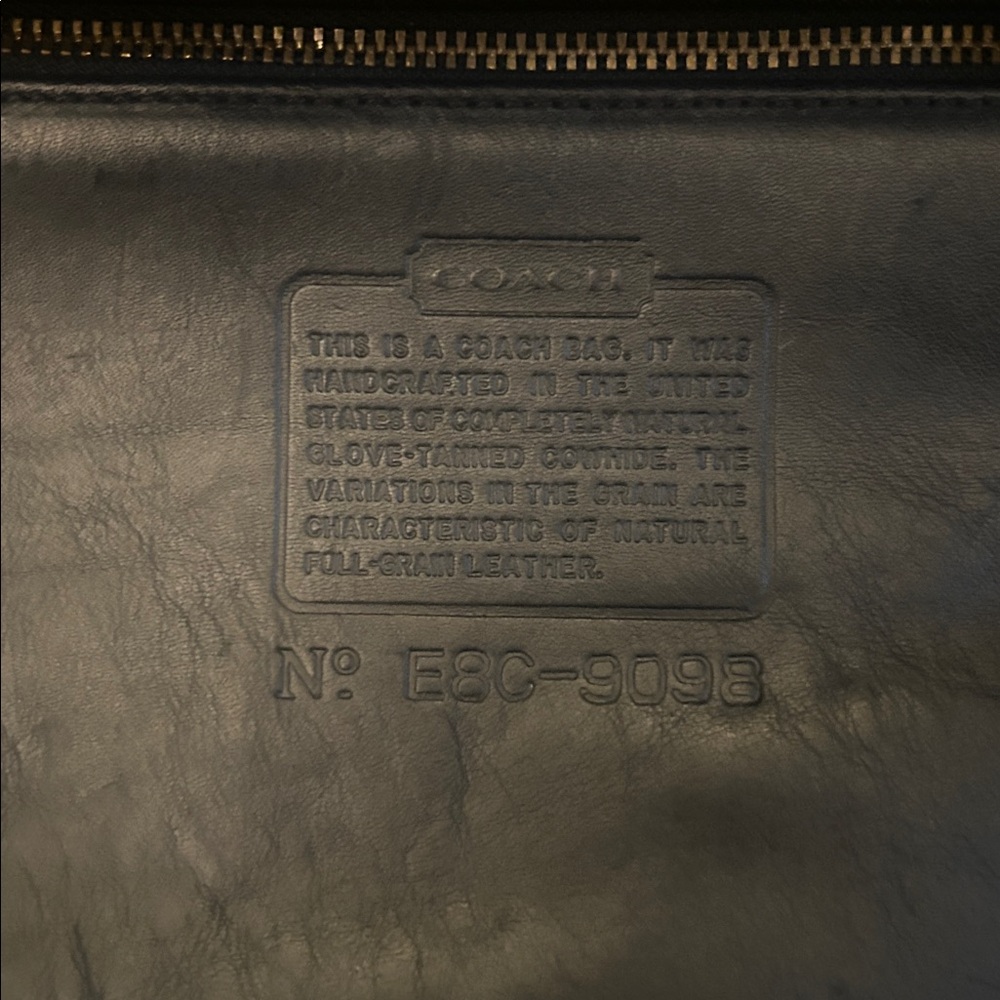 Coach Vintage Tribeca Shopper Tote Shoulder Bag in Black Leather #E8C-9098 - Picture 13 of 13